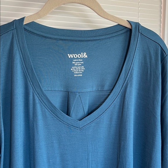 Women's Teal XXL Long Sleeve Dress - Picture 2 of 6